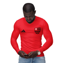 Camisa Manga Longa Térmica Masculina Tecido Ice Malha Fria com Proteção UV Fator 50+ Mengão Escudo