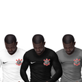 Kit 3 Camisas Térmicas Masculinas Tecido Ice Malha Fria com Proteção UV Fator 50+ Corinthians