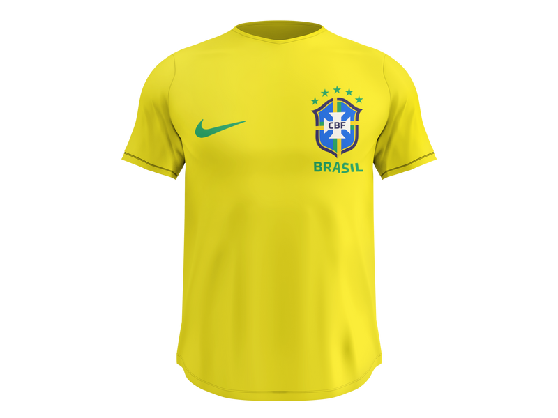 Camisa Masculina TechFit Malha Fria Anti-Suor Proteção Solar Seleção Brasileira