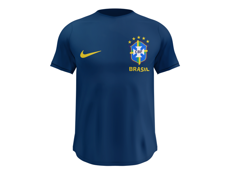 Camisa Masculina TechFit Malha Fria Anti-Suor Proteção Solar Seleção Brasileira
