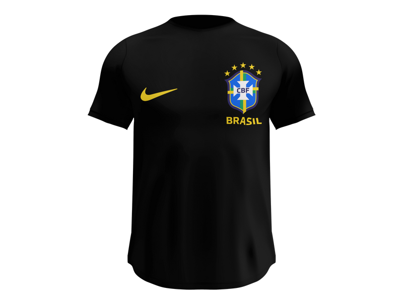 Camisa Masculina TechFit Malha Fria Anti-Suor Proteção Solar Seleção Brasileira